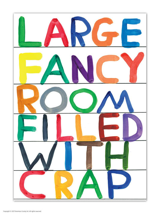 Large Fancy Room - A6 Art Postcard By David Shrigley