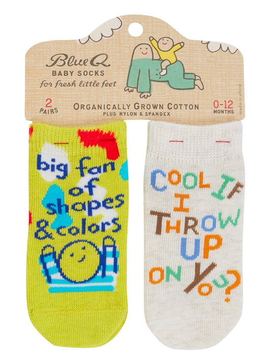 Shapes Colors/Throw Up Baby Socks