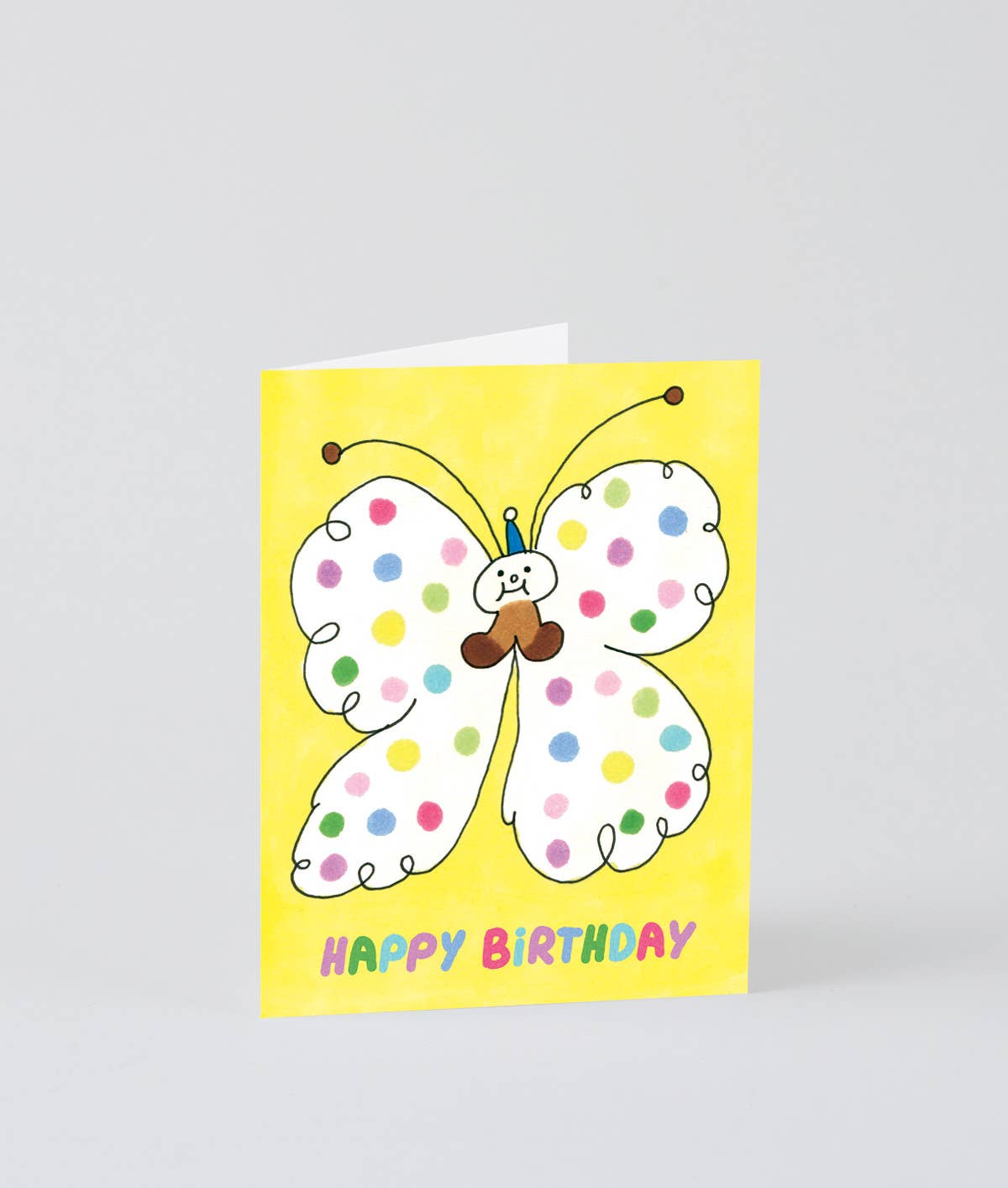 Happy Birthday Spotty Butterfly Greeting Card