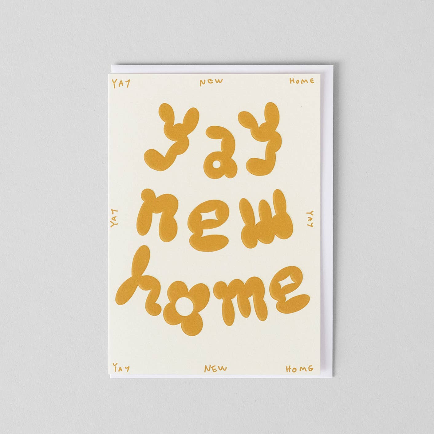 Yay New Home Embossed Greetings Card