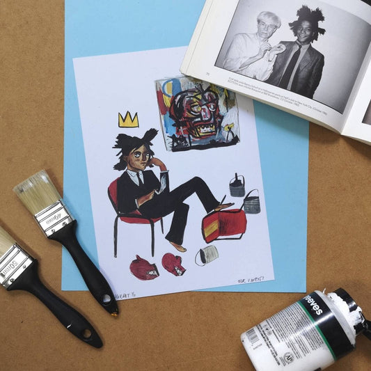 Jean Michel Basquiat by Dick Vincent - A4 Art Print