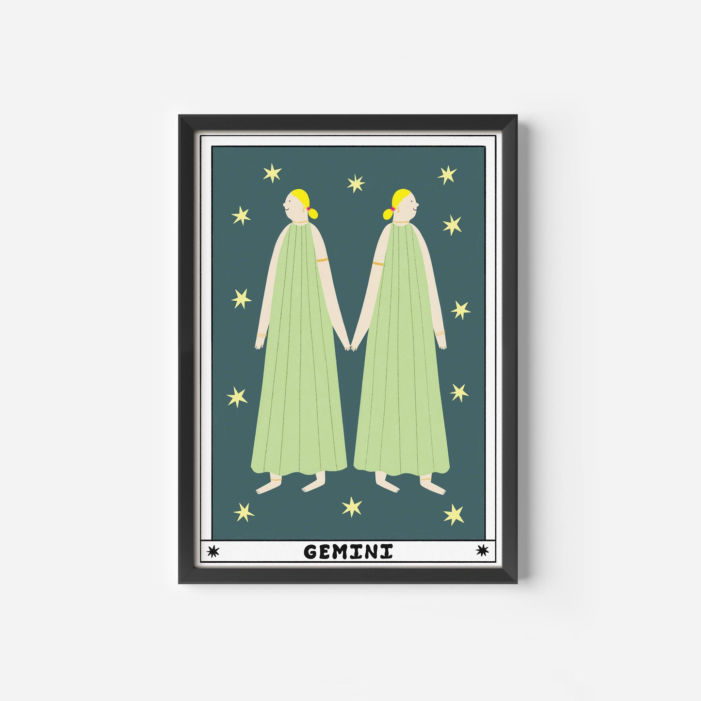 Tarot Gemini Art Print | Horoscope Print | Celestial Art