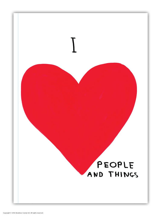 I Love People David Shrigley A6 Notebook