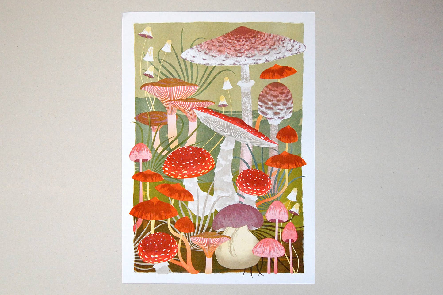 Fungi - A3 Risograph Print by Printer Johnson