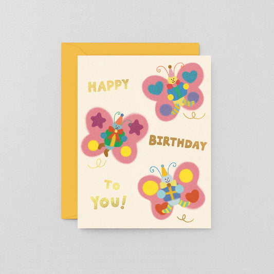 Happy Birthday To You Butterflies Greeting Card