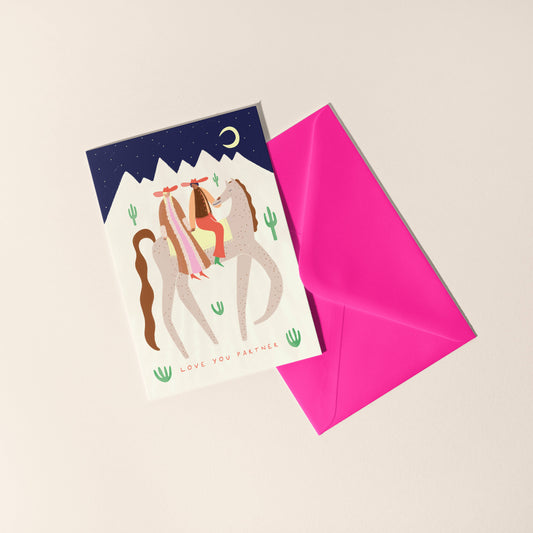 Cowboy Partners Love Greeting Card