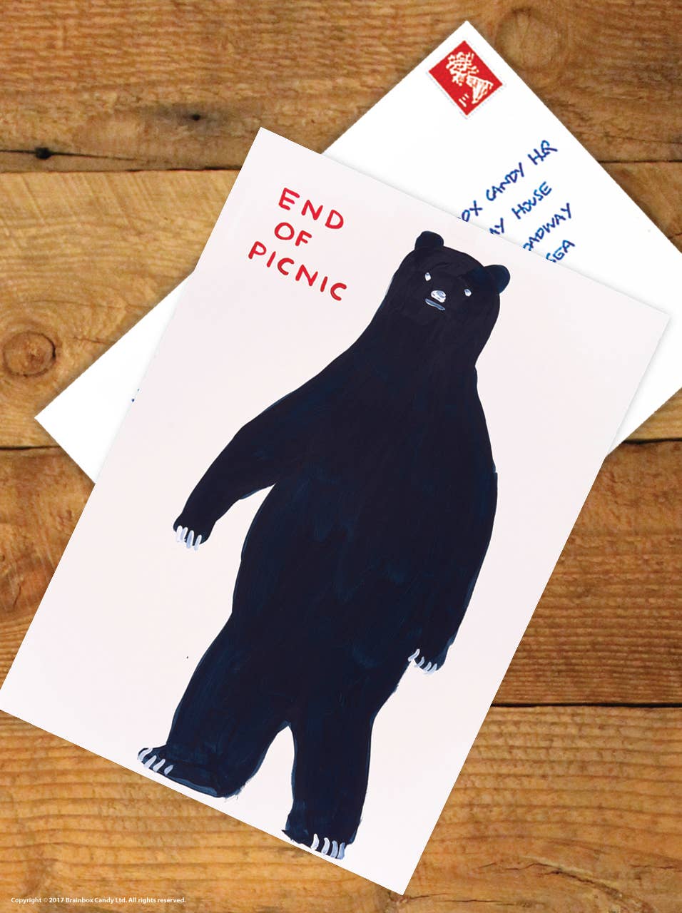 End of Picnic - A6 Art Postcard By David Shrigley