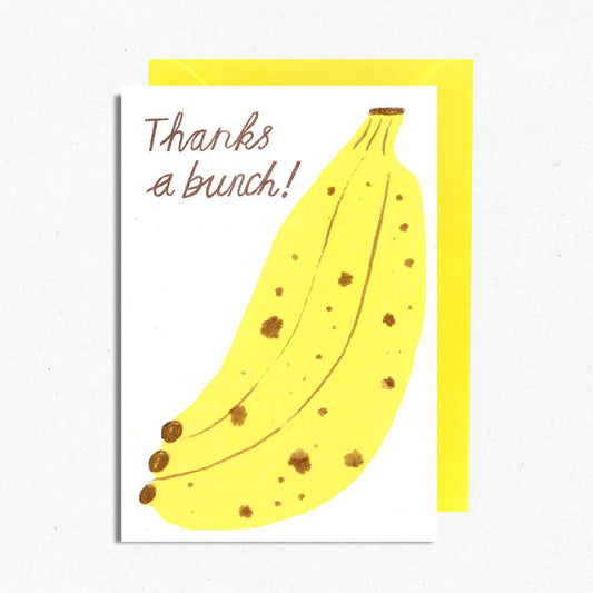 'Thanks A Bunch' card | Risograph Printed | Thank you card