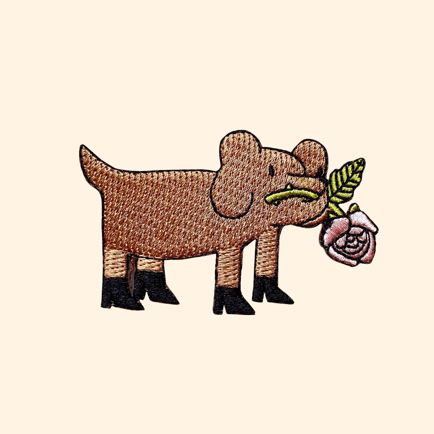 Dog with Boots Embroidered Patch by Clarice Tudor