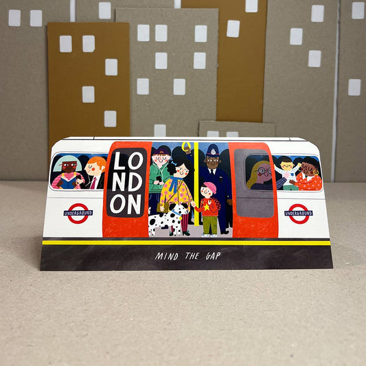 London Underground Die Cut Card