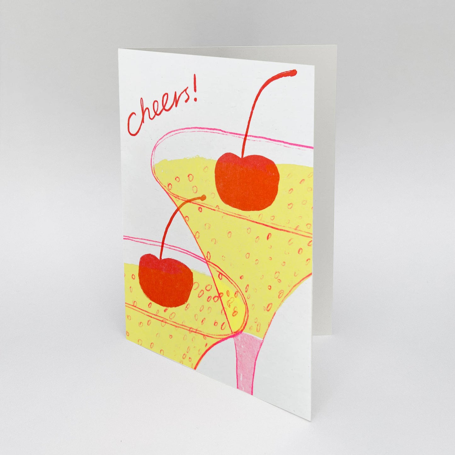 Cheers Congratulations Card| Risograph Printed | Celebration