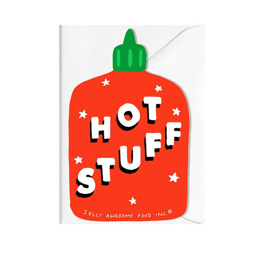 Hot Stuff Die Cut Sriracha Card