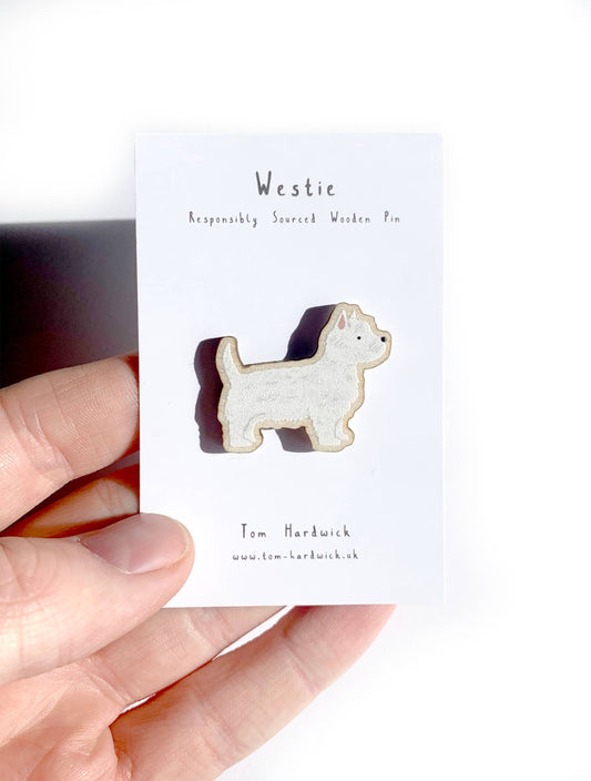 Westie Wooden Dog Pin