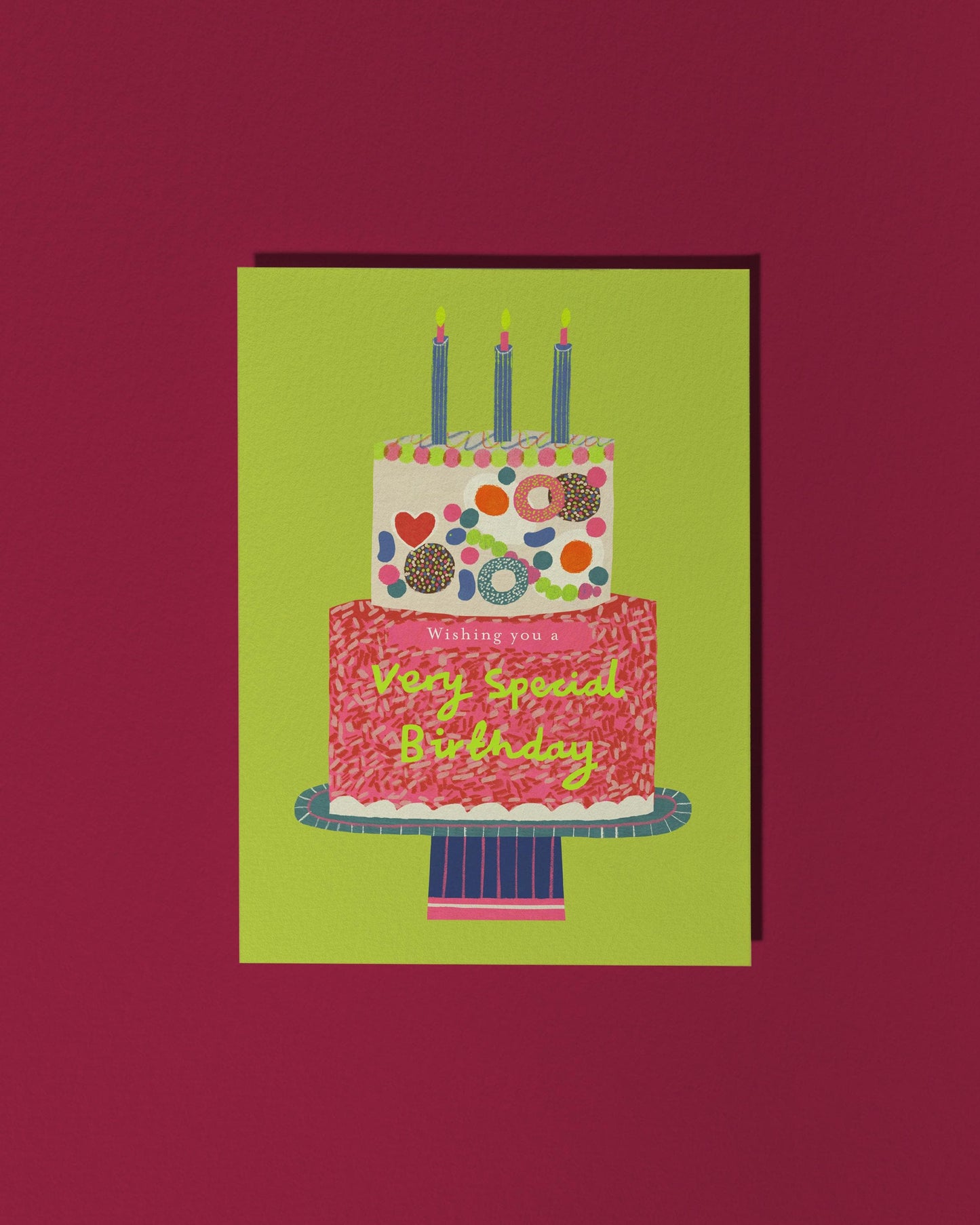 Wishing You a Special Birthday – Colourful Cake Card