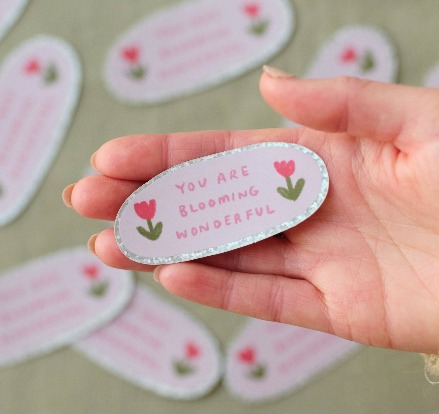 Blooming Wonderful Holographic Vinyl Sticker