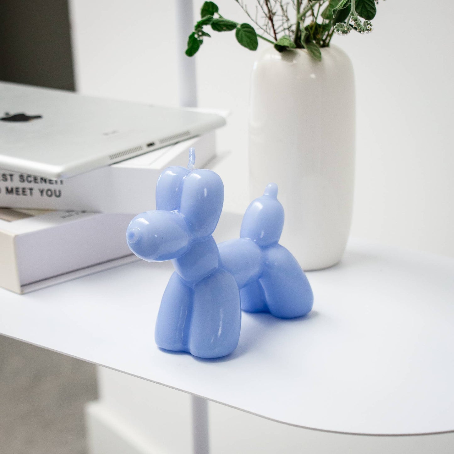 Balloon Dog Candle - Light Blue