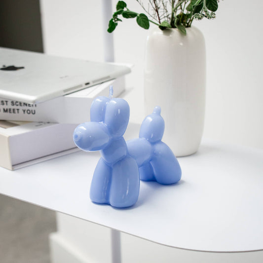 Balloon Dog Candle - Light Blue