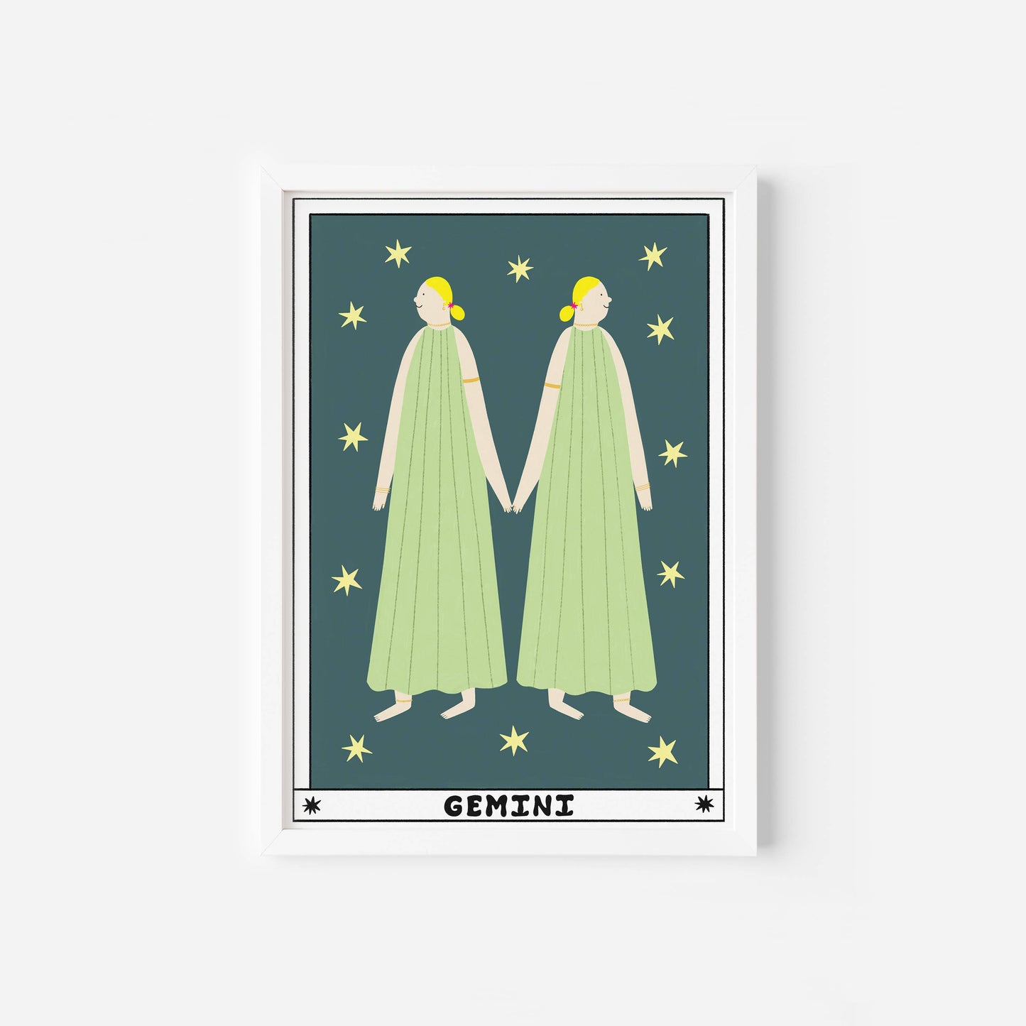 Tarot Gemini Art Print | Horoscope Print | Celestial Art