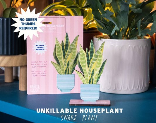 UNKILLABLE SNAKE PLANT POP OUT CARD