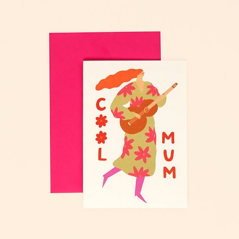 Cool Mum (Guitar) - Card by Little Black Cat