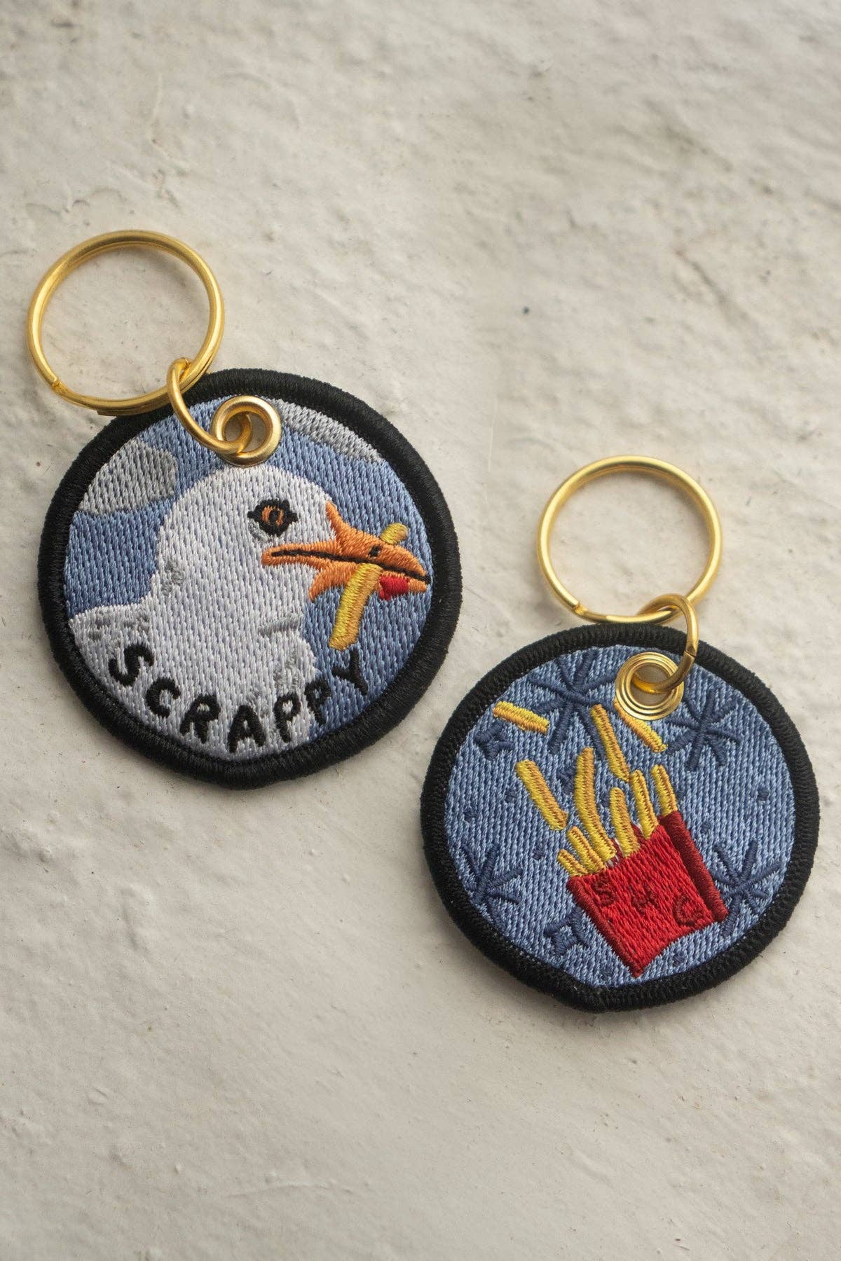 Scrappy Seagull - Embroidered Keychain