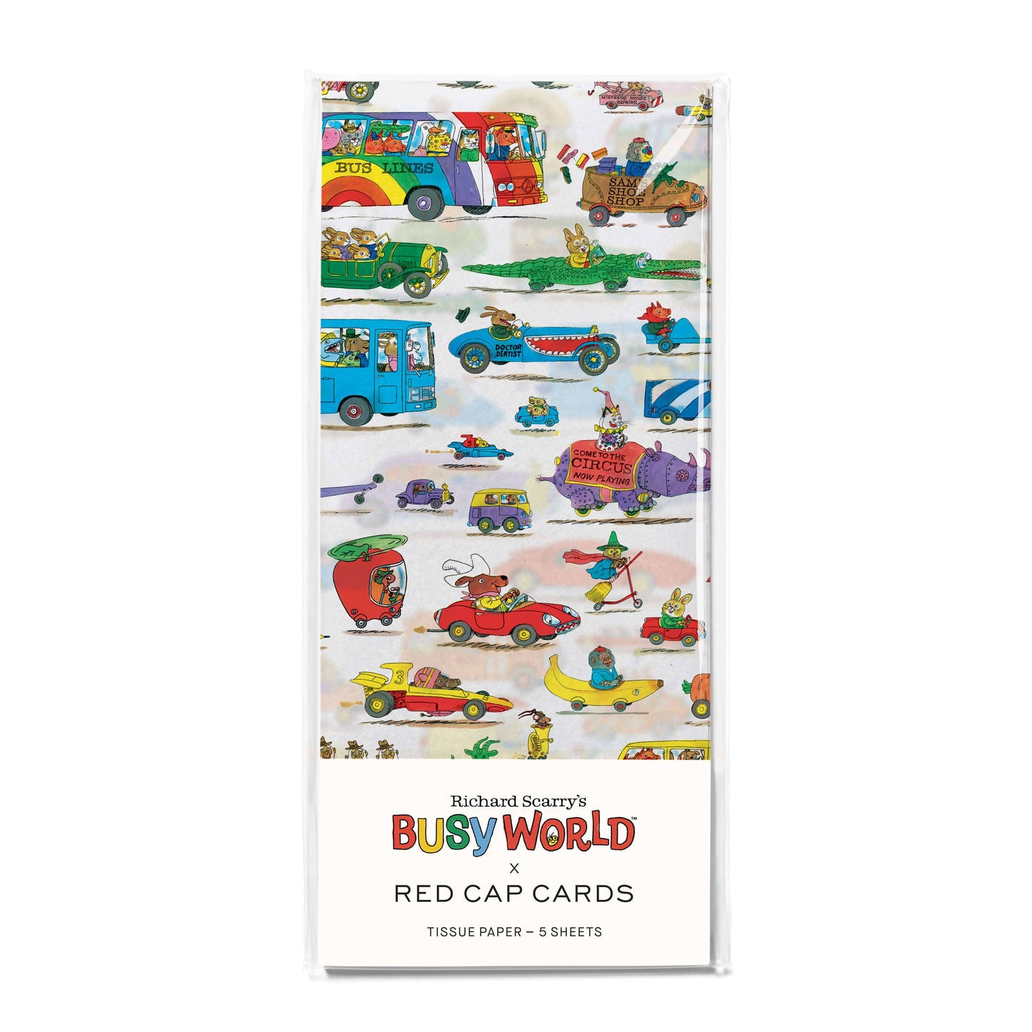 Busytown Cars tissue paper