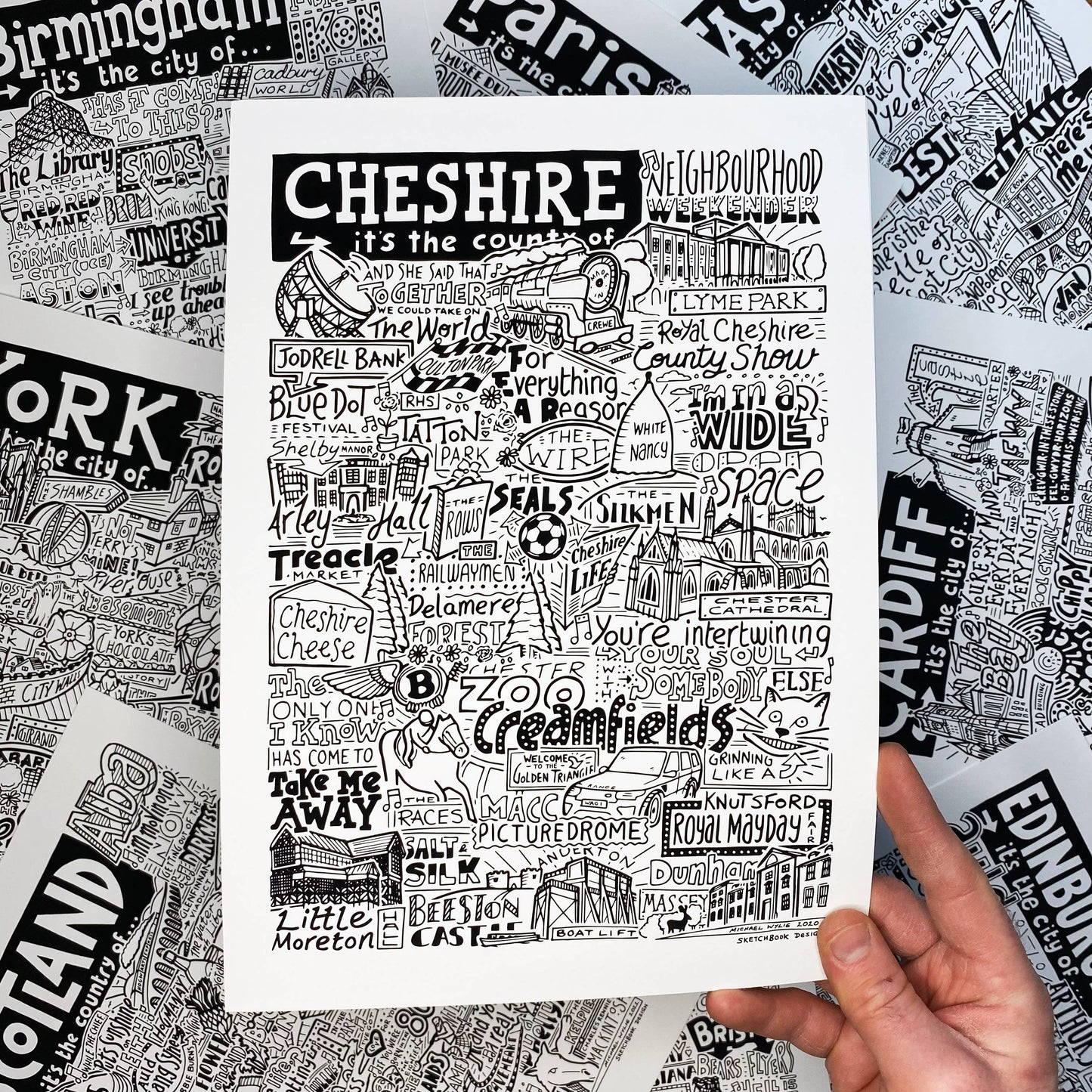 Cheshire Landmarks It's The Place Of Art Print