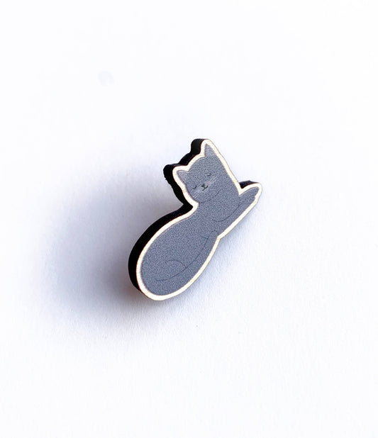 British Shorthair Cat Wooden Pin - Responsibly Sourced
