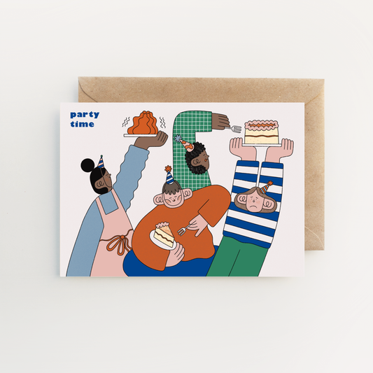 'Party Time' Greetings Card