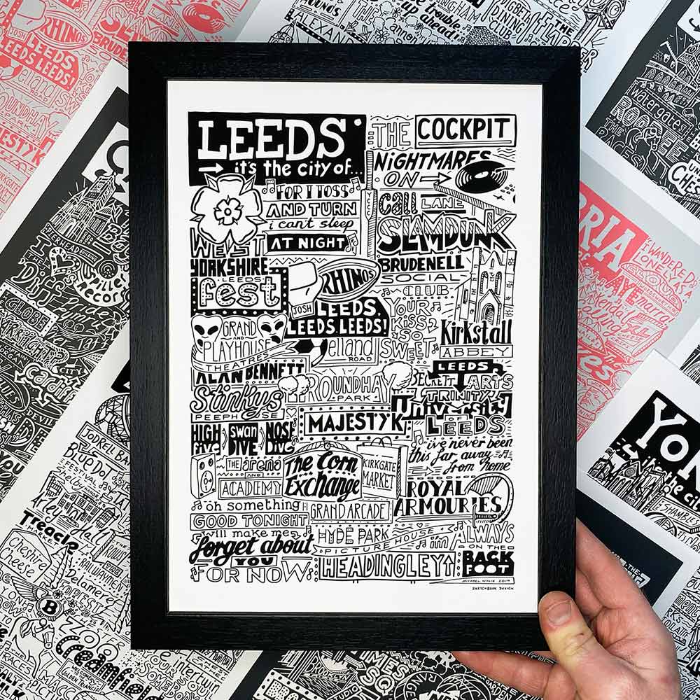 Leeds Landmarks It's The City Of Art Print