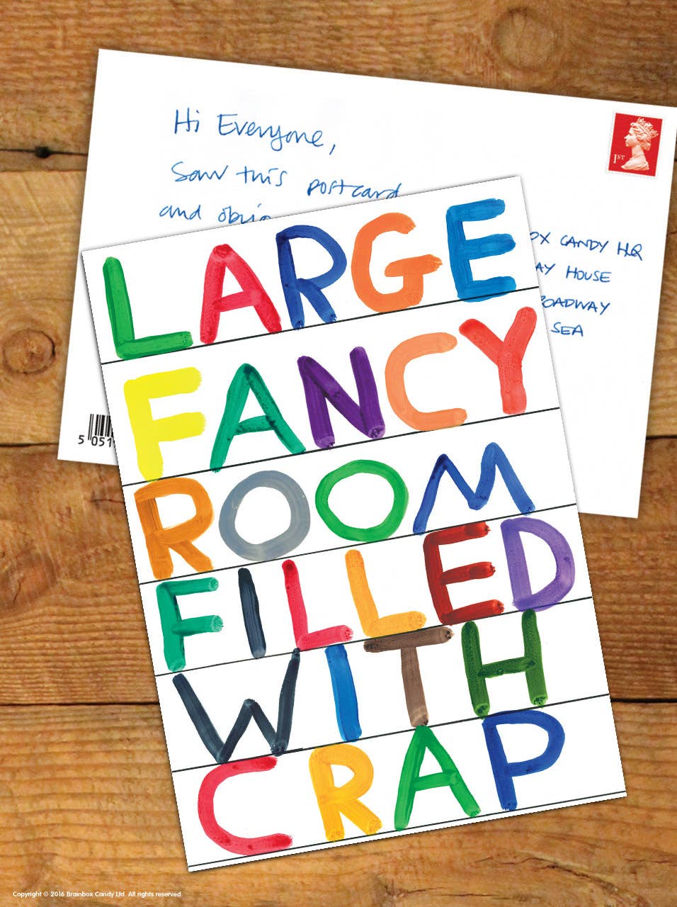 Large Fancy Room - A6 Art Postcard By David Shrigley