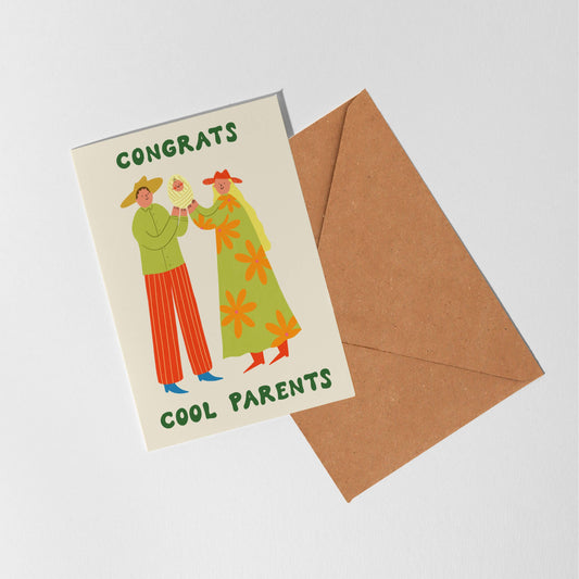 Cool Parents New Baby Card | Unisex Baby Card | Congrats