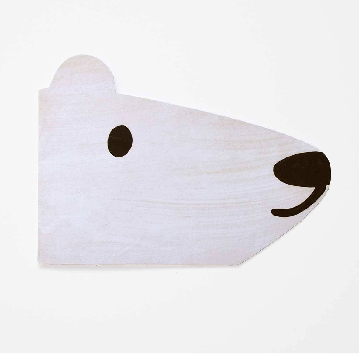 Polar Bear Shaped Greeting Card