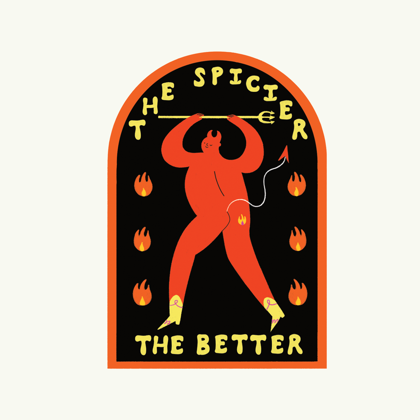 The Spicier The Better Sticker | Devil Vinyl Sticker