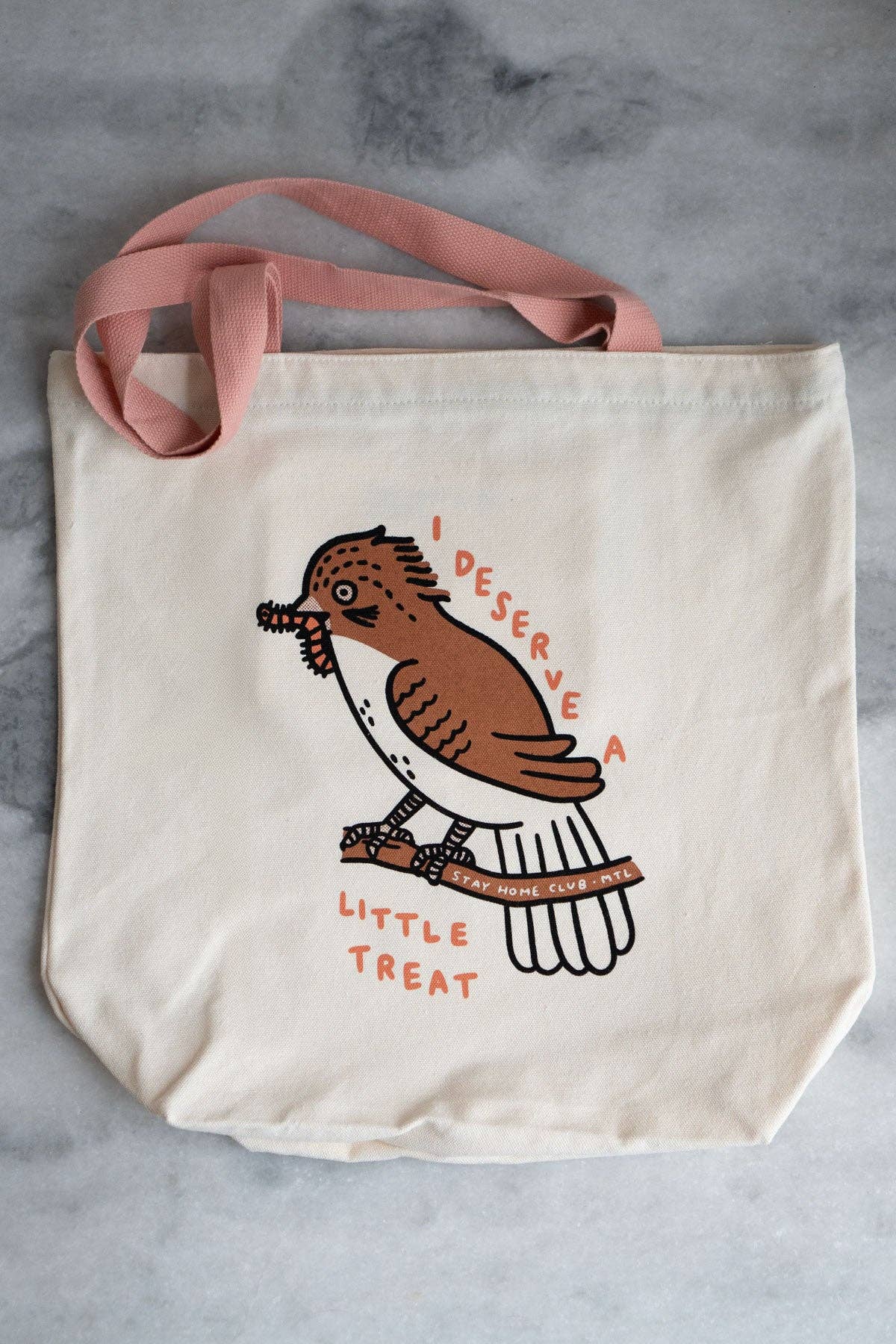 Little Treat Big Zip Tote  | Huge Zippered Canvas Tote