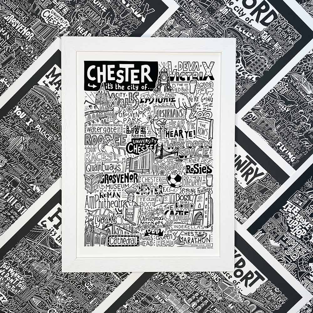 Chester Landmarks It's The City Of Art Print