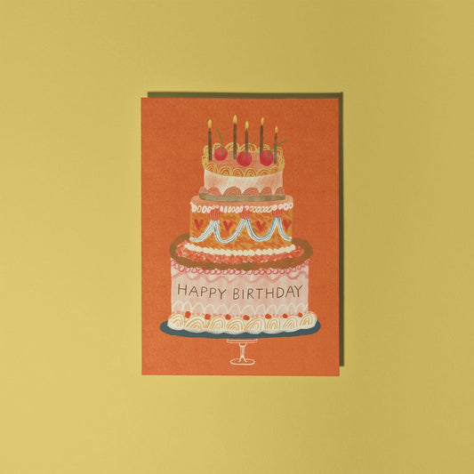 Happy Birthday | Big Birthday Cake | Greeting Card