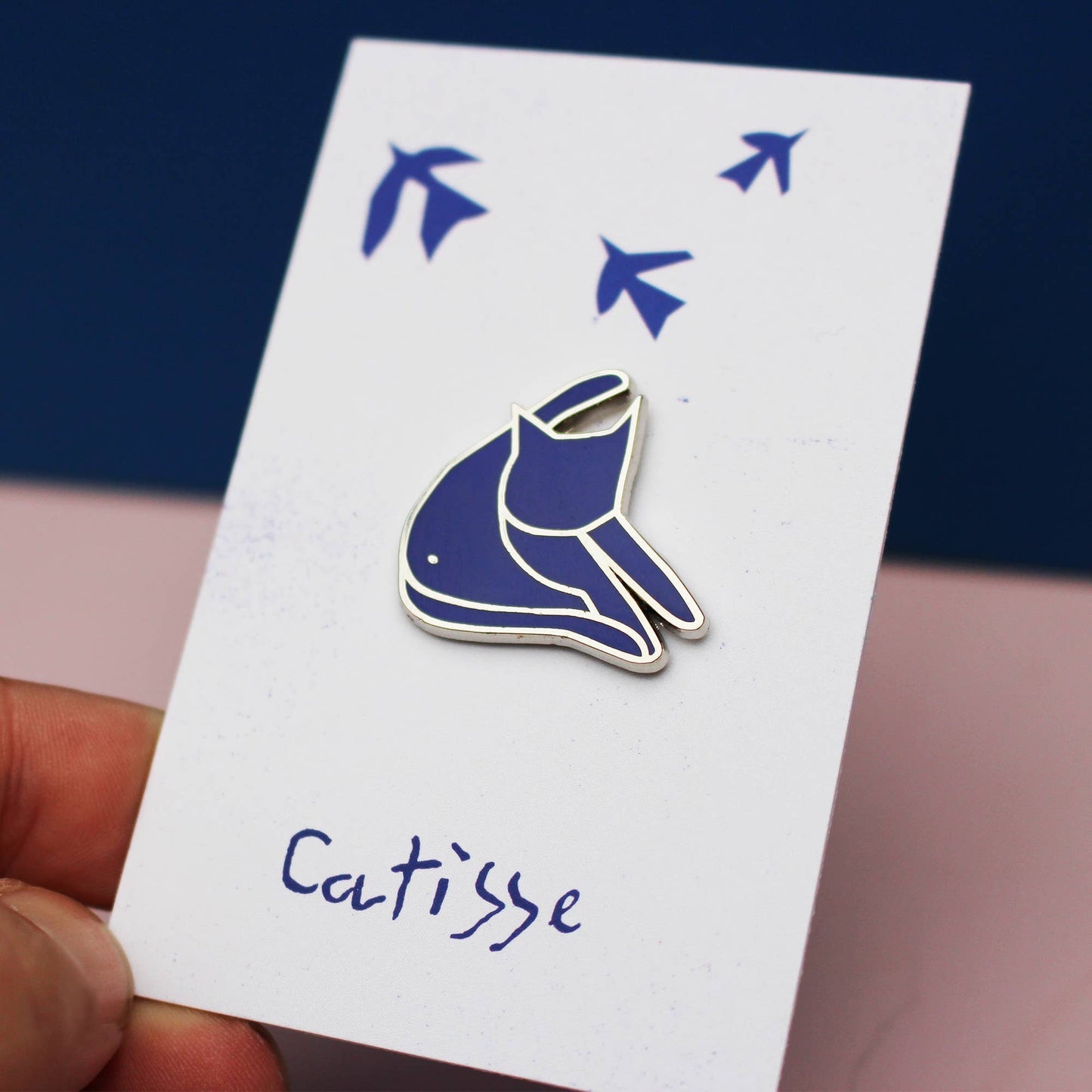 Catisse Blue Cat Enamel Pin