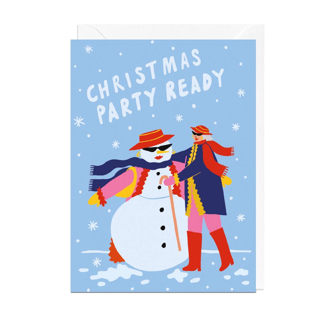 CHRISTMAS PARTY SNOWMAN Card