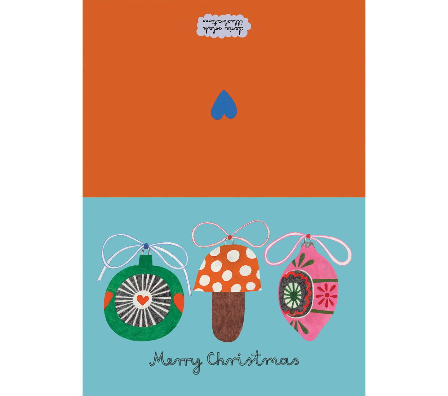 CHRISTMAS baubles card