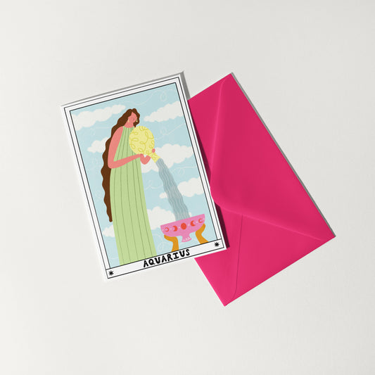 Tarot Aquarius Birthday Card | Horoscope | Zodiac Birthday