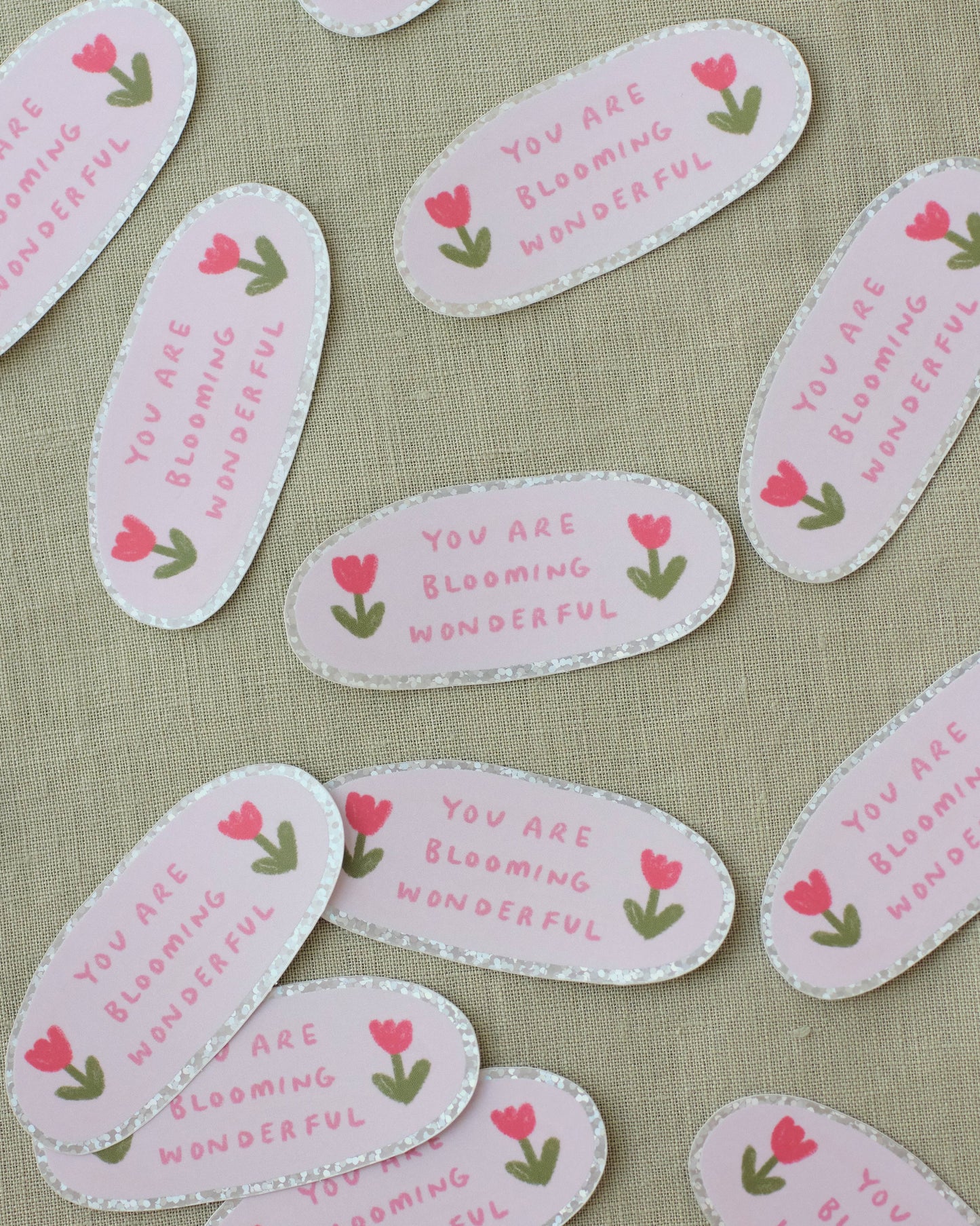 Blooming Wonderful Holographic Vinyl Sticker