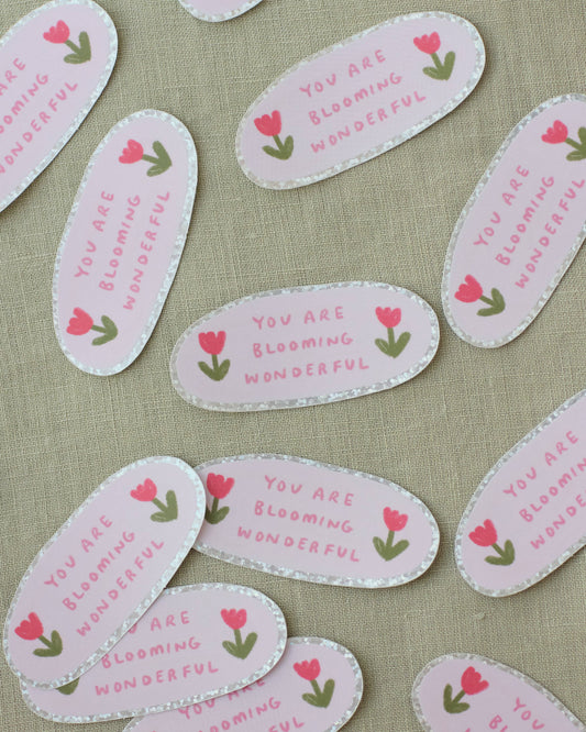 Blooming Wonderful Holographic Vinyl Sticker
