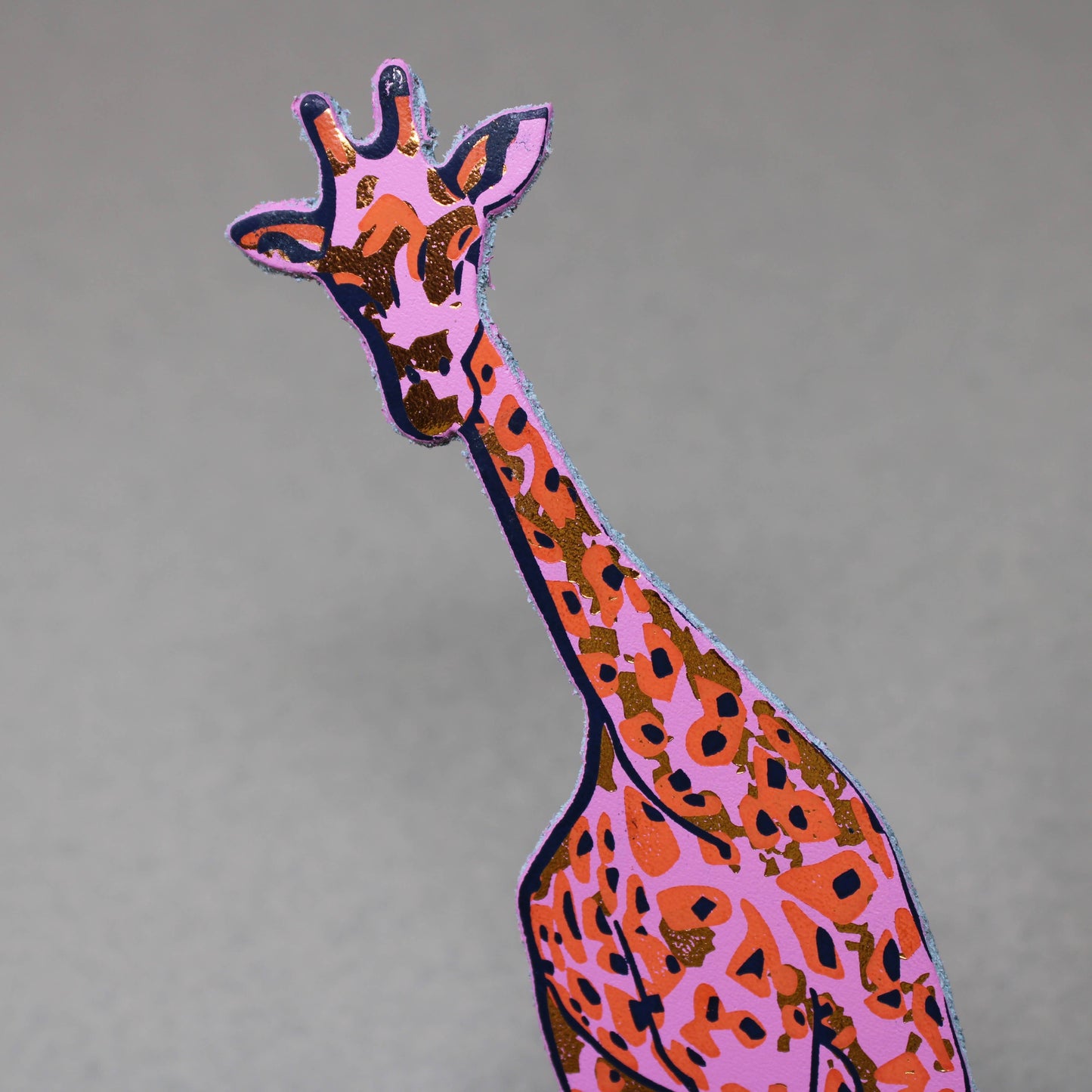 Giraffe Shaped Leather Bookmark