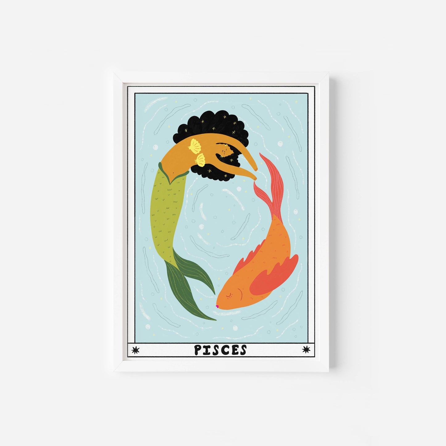 Tarot Pisces Horoscope A4 Art Print