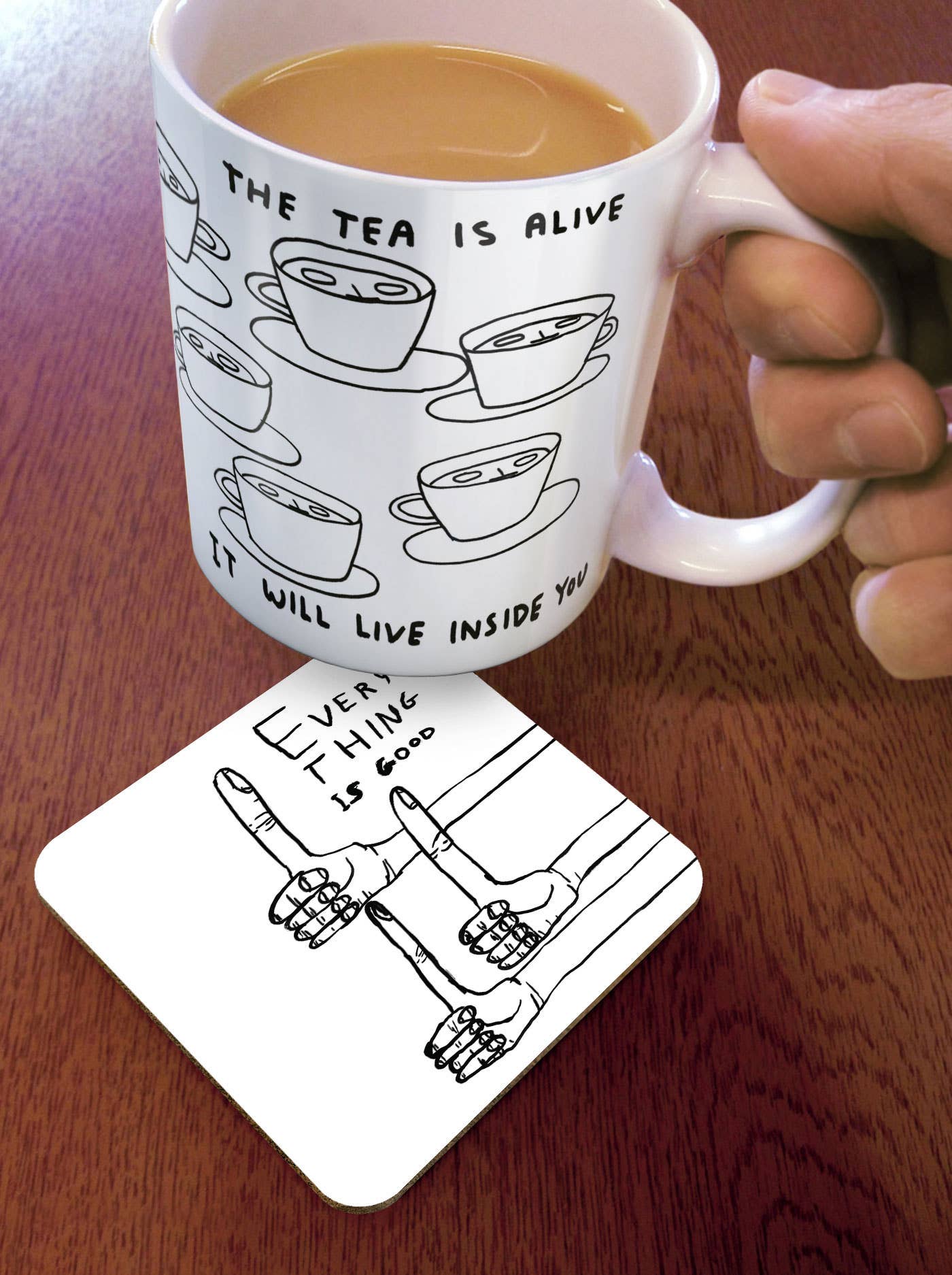 Everything Is Good Coaster by David Shrigley