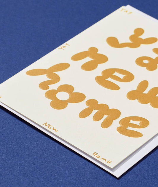 Yay New Home Embossed Greetings Card