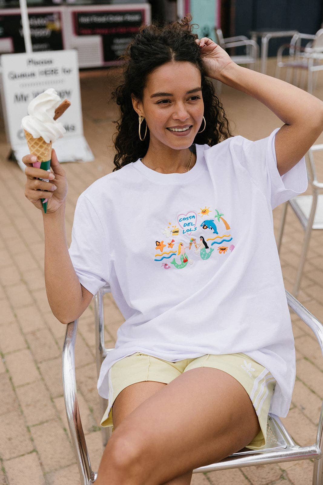 Costa Del Lols Embroidered Organic T-Shirt
