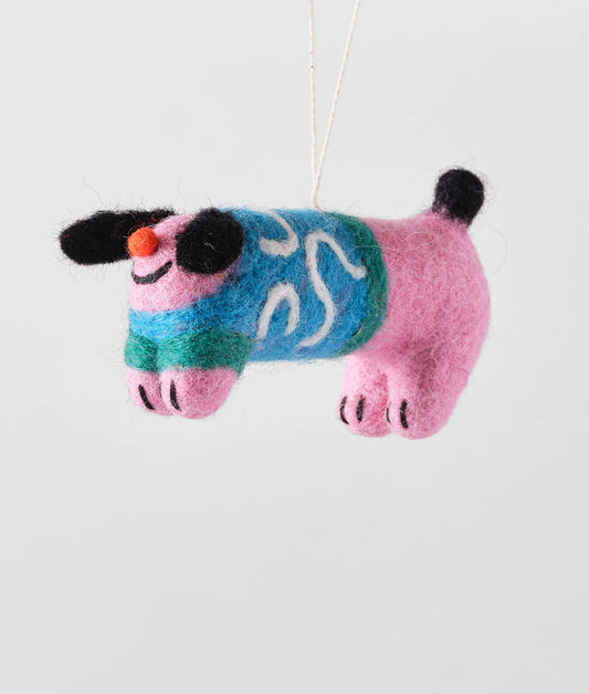 Stumpy, Dog with Abstract Jumper Decoration