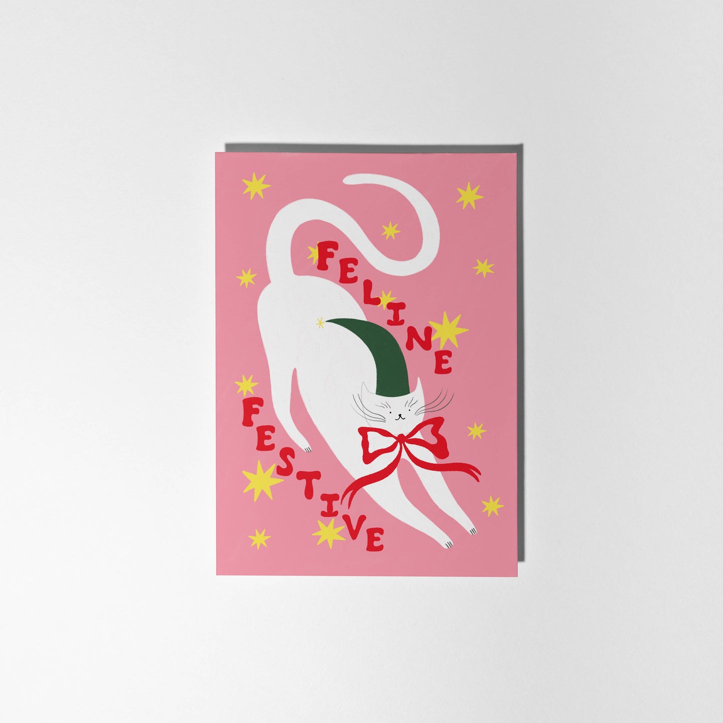 Feline Festive Christmas Card | Cat Christmas Card | Trendy